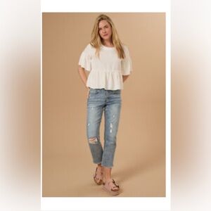 Altar'd State Light Blue Victoria Straight Leg Jeans Size 31